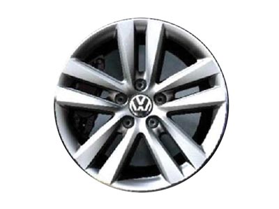 2014 Volkswagen Eos Alloy Wheel, 17 inch Akiros, Sterl 3C5-071-497-666